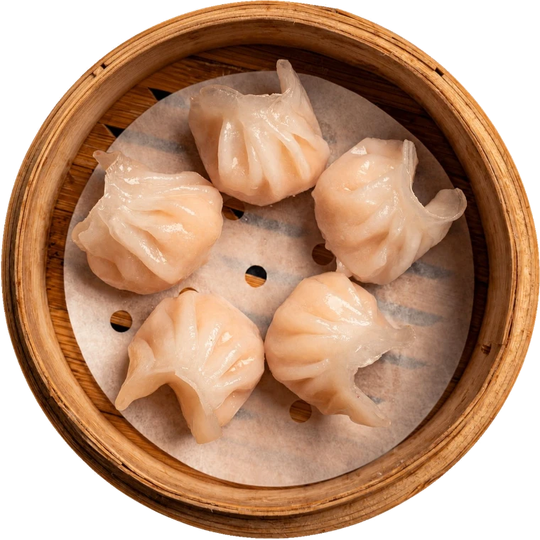 Reismehltaschen mit Garnelen